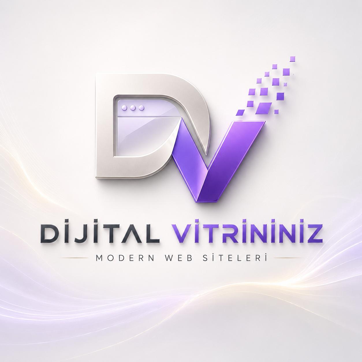 Dijital Vitrininiz açık zemin logosu