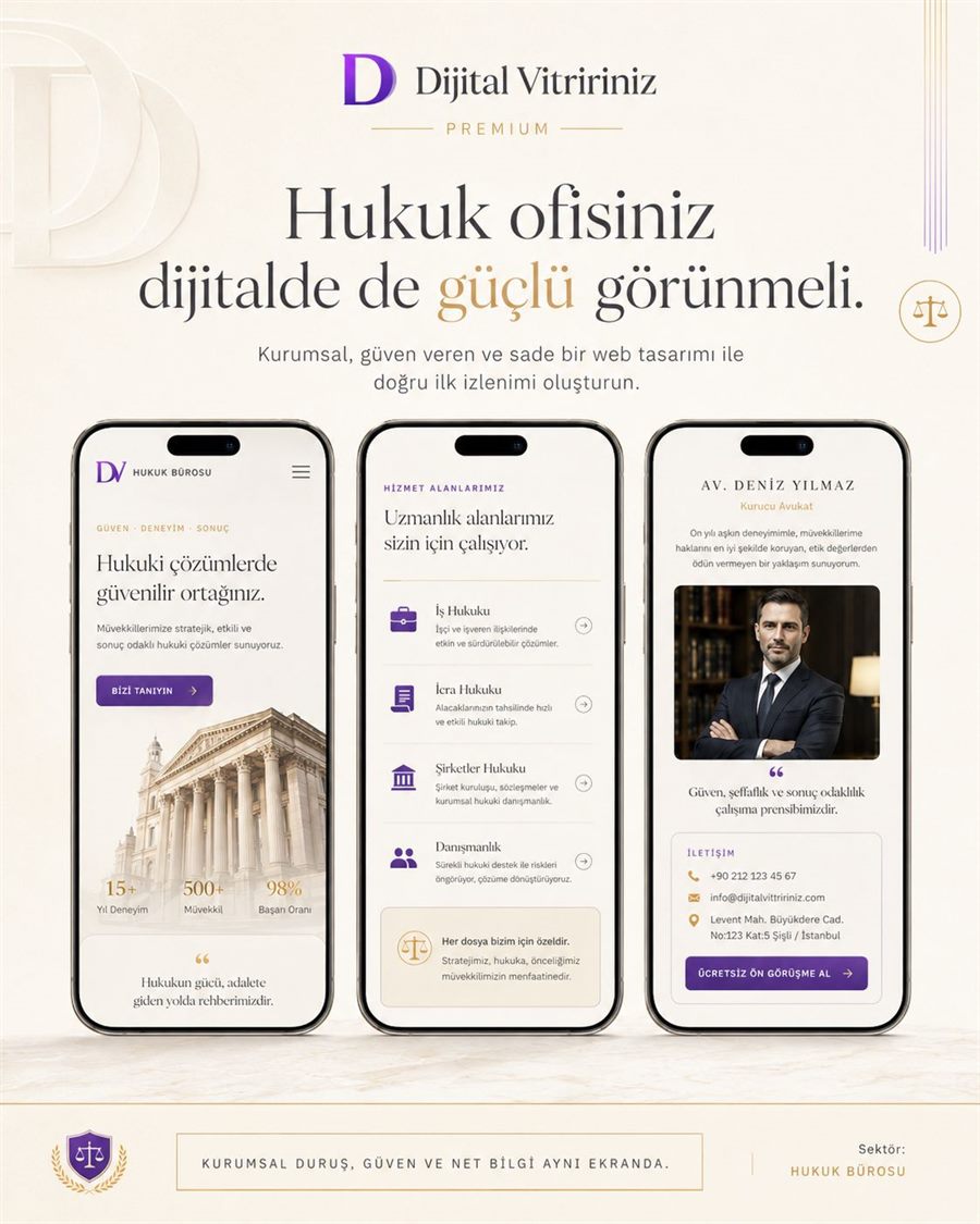 Hukuk bürosu web sitesi örneği